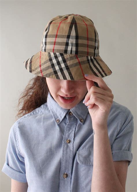 burberry reversible bucket hat black|Burberry bucket hat vintage.